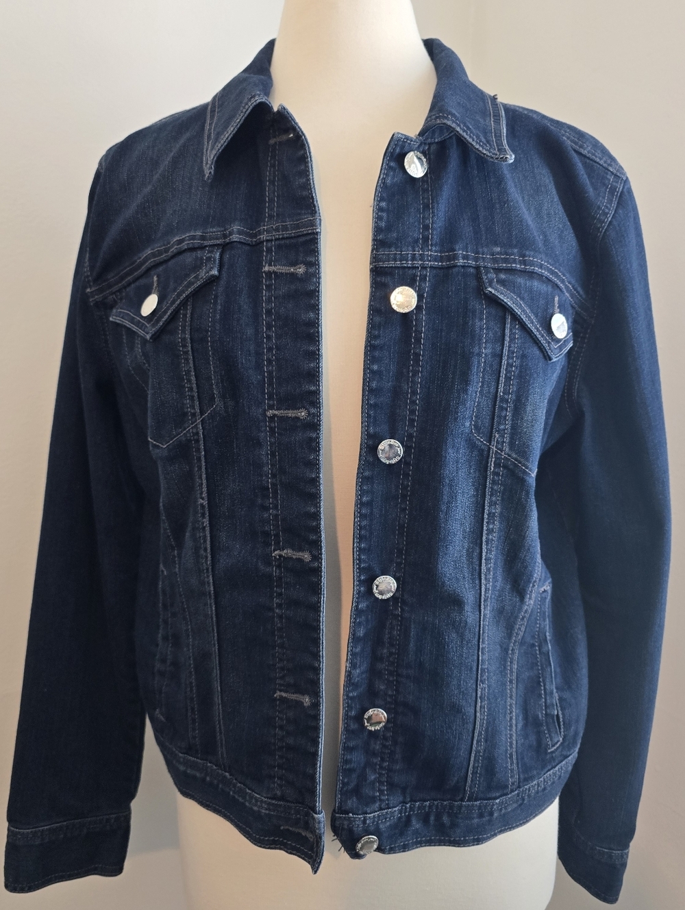 Style & Co. Jeans Classic Dark Wash Stretch Denim Jacket